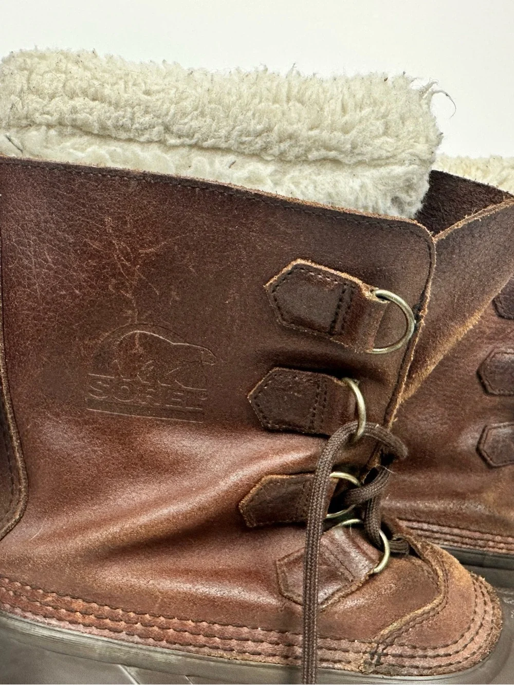 Sorel Kananaskis II Men’s Size 9.0 Brown Leather Insulated Snow Boots LM1002-200